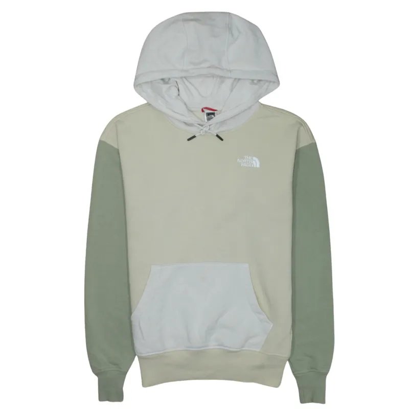 The North Face Beige Green Hoodie Men’s Small Embroidered Logo Front Pocket Pullover Sweatshirt sold by Vintage Club