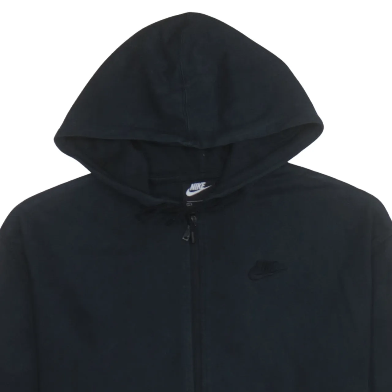 Nike Black Full Zip Hoodie Men's Medium Embroidered Chest Swoosh Front Pockets Sweatshirt sold by Vintage Club product image thumbnail 3