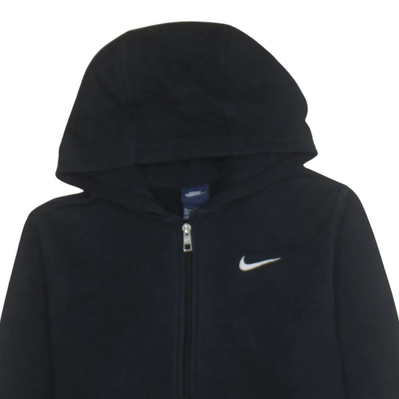 Nike Black Full Zip Hoodie Men’s XLarge Embroidered Swoosh Split Pocket Fleece Top Sweatshirt sold by Vintage Club product image thumbnail 3