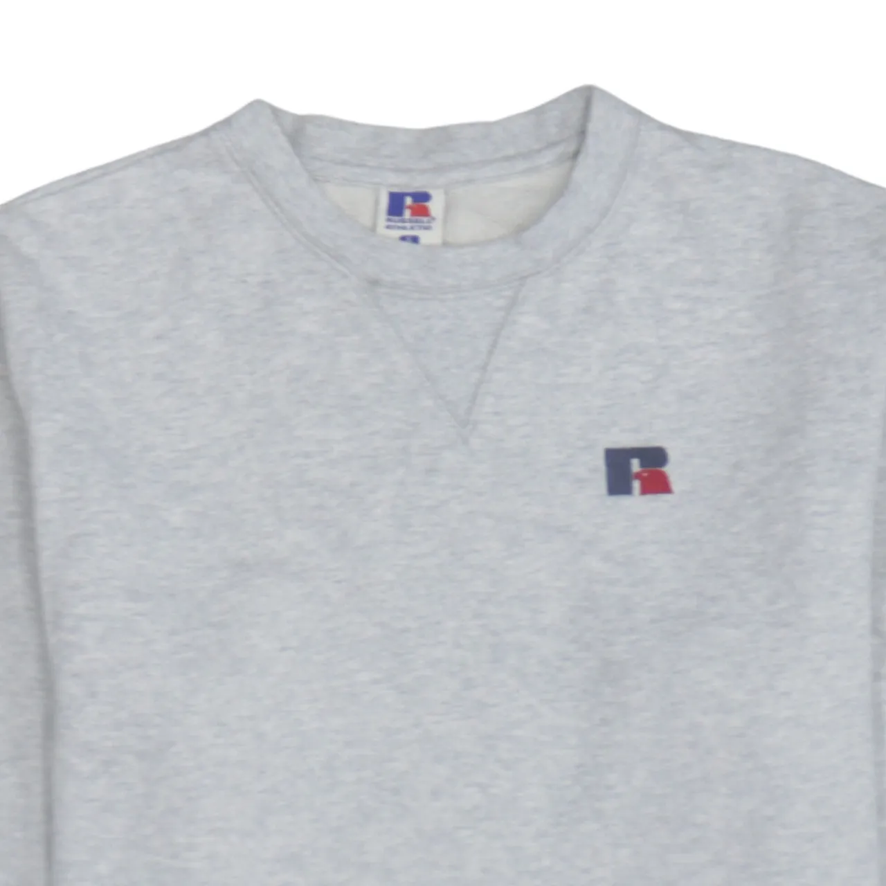 Russell Grey Sweatshirt Men’s Small Embroidered Chest Logo Crewneck Pullover Fleece Top sold by Vintage Club product image thumbnail 3