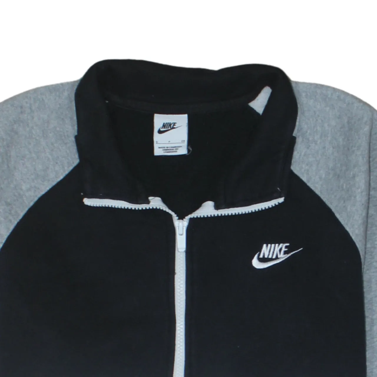 Nike Grey Black Full Zip Sweatshirt Men's Small Embroidered Swoosh Pockets Track Top sold by Vintage Club product image thumbnail 3