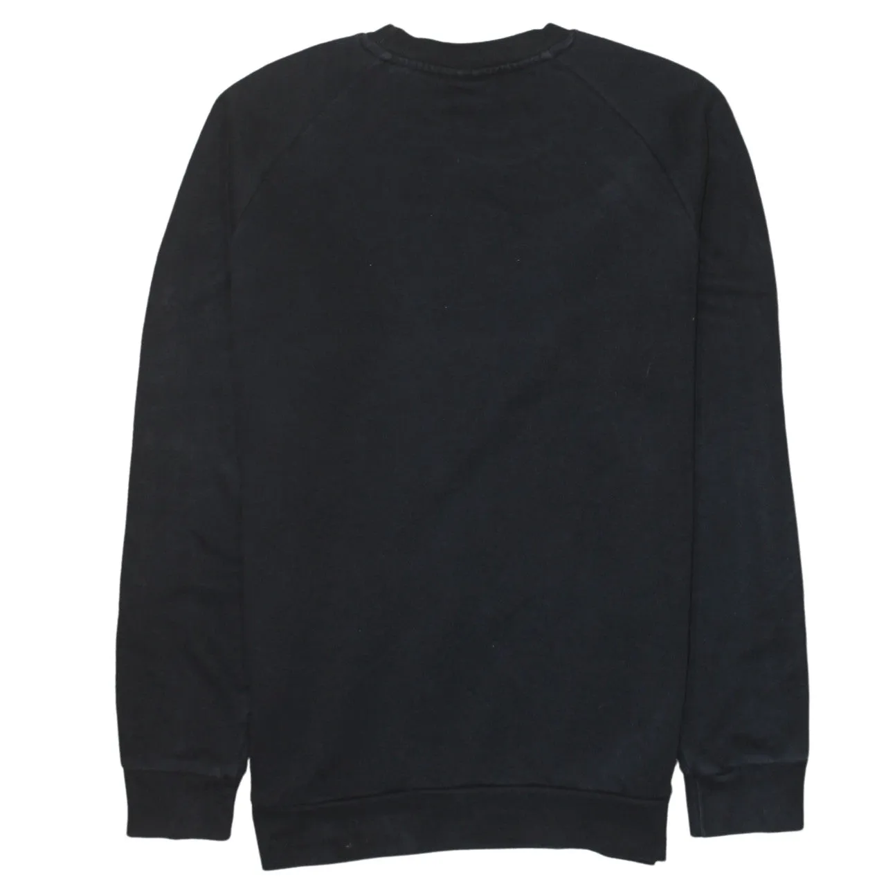 Adidas Black Sweatshirt Men's Small Three Stripe Sleeves Embroidered Trefoil Logo Pullover sold by Vintage Club product image thumbnail 2