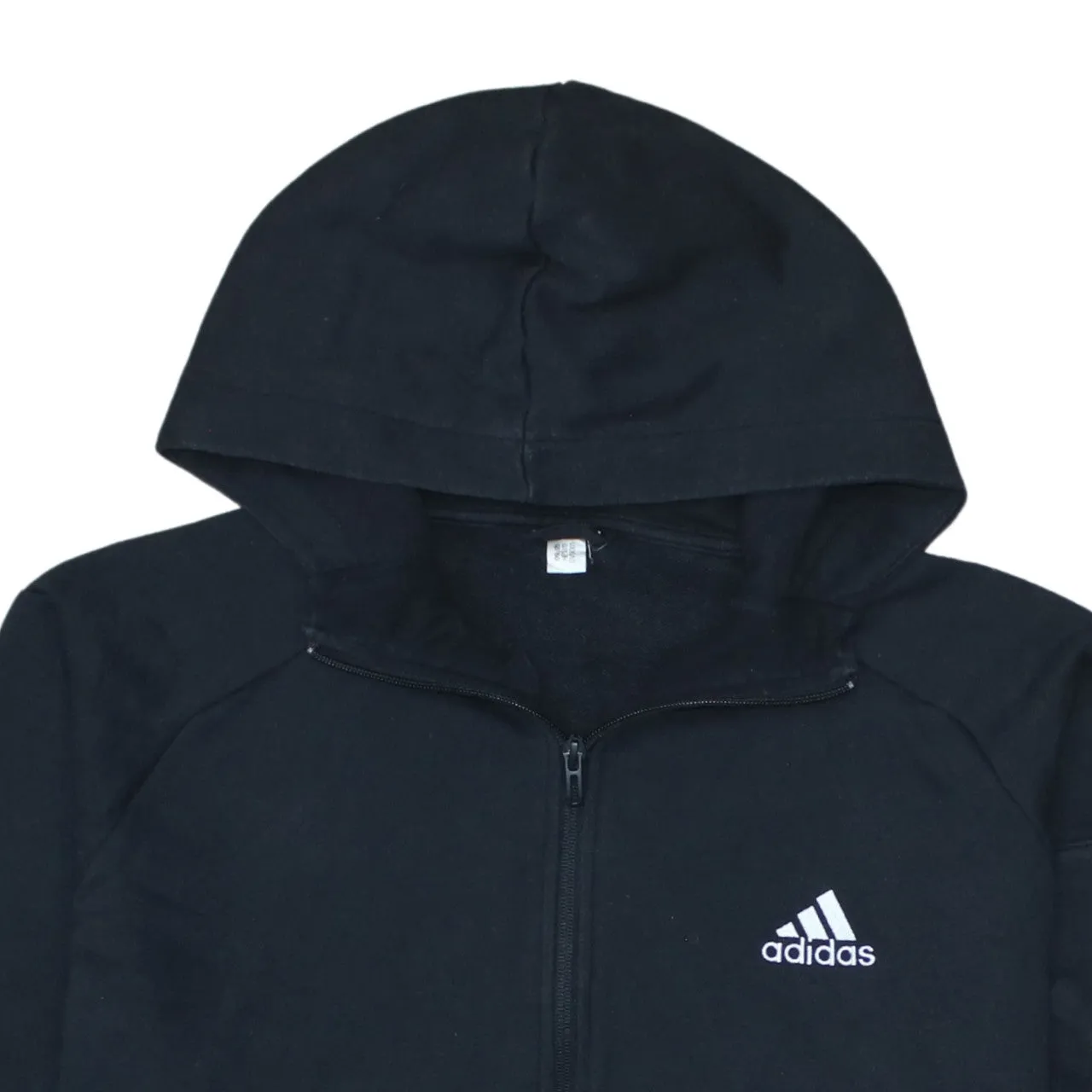 Adidas Black Full Zip Hoodie Men's XLarge Embroidered Logo Split Pockets Sweatshirt Top sold by Vintage Club product image thumbnail 3