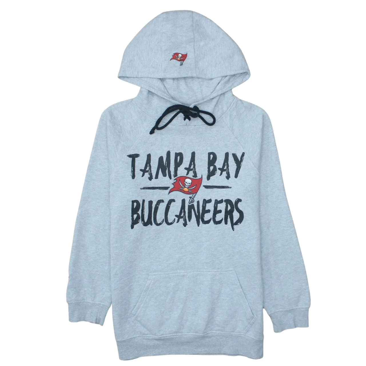 NFL Grey Hoodie Men’s Small Printed Tampa Bay Buccaneers Logo Front Pocket Sweatshirt sold by Vintage Club