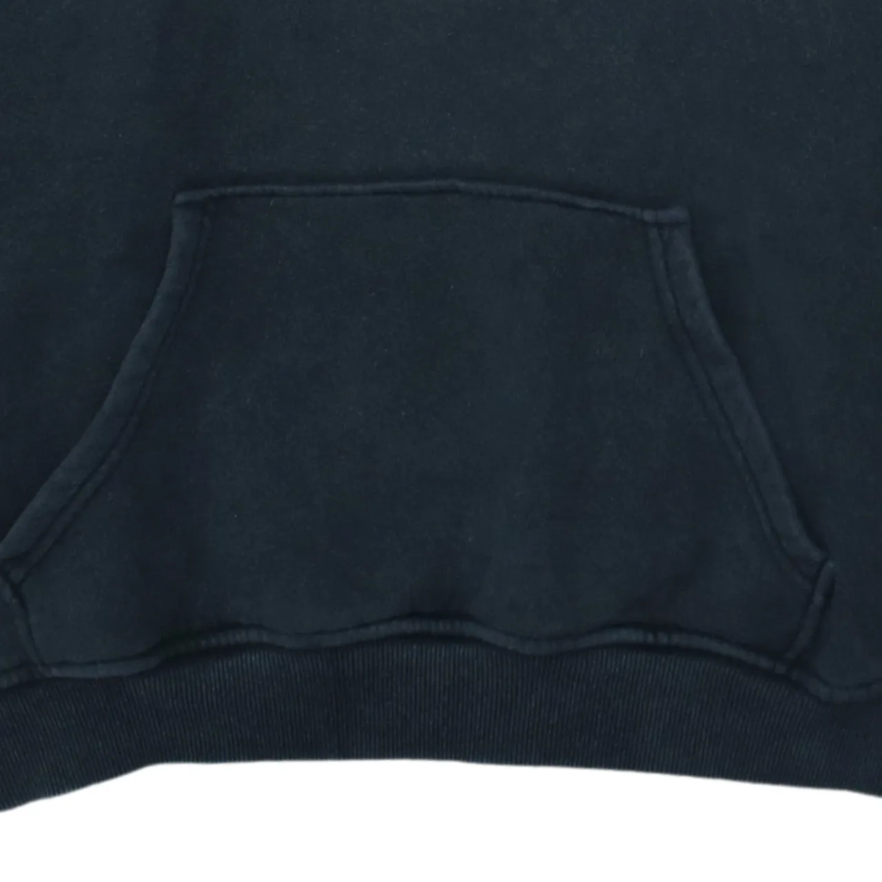 Adidas Black Hoodie Men’s XLarge Printed Trefoil Logo Drawstring Hood Front Pocket Sweatshirt sold by Vintage Club product image thumbnail 4