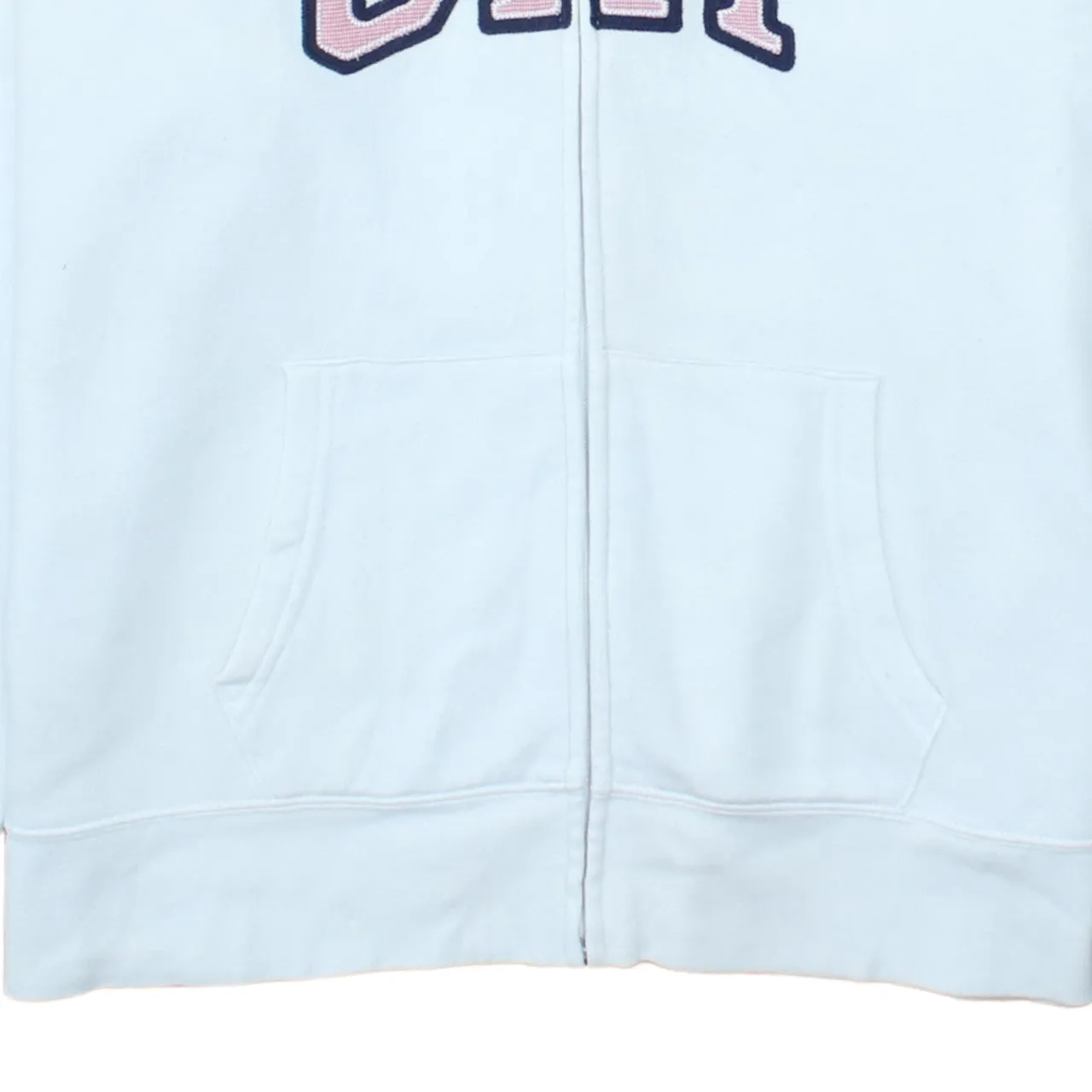 Gap White Zip Hoodie Women’s XLarge Embroidered Logo Raglan Sleeves Split Pocket Sweatshirt sold by Vintage Club product image thumbnail 4