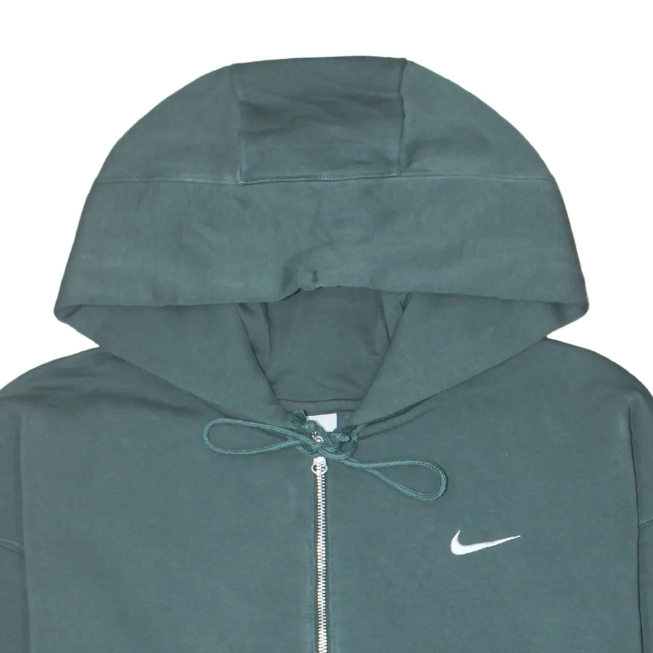 Nike Dark Green Zip Hoodie Men’s XLarge Embroidered Swoosh Split Pocket Sweatshirt sold by Vintage Club product image thumbnail 3