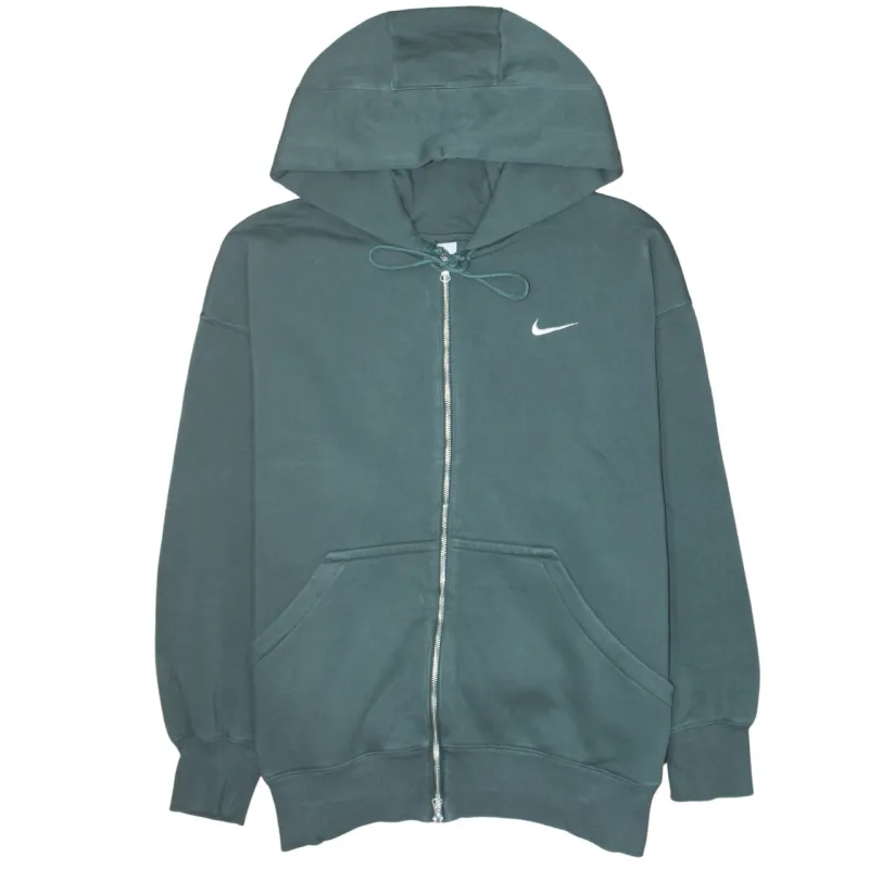 Nike Dark Green Zip Hoodie Men’s XLarge Embroidered Swoosh Split Pocket Sweatshirt made by Nike