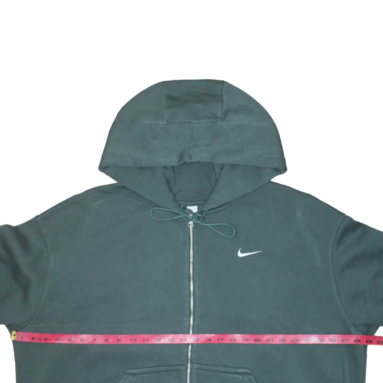 Nike Dark Green Zip Hoodie Men’s XLarge Embroidered Swoosh Split Pocket Sweatshirt sold by Vintage Club product image thumbnail 5