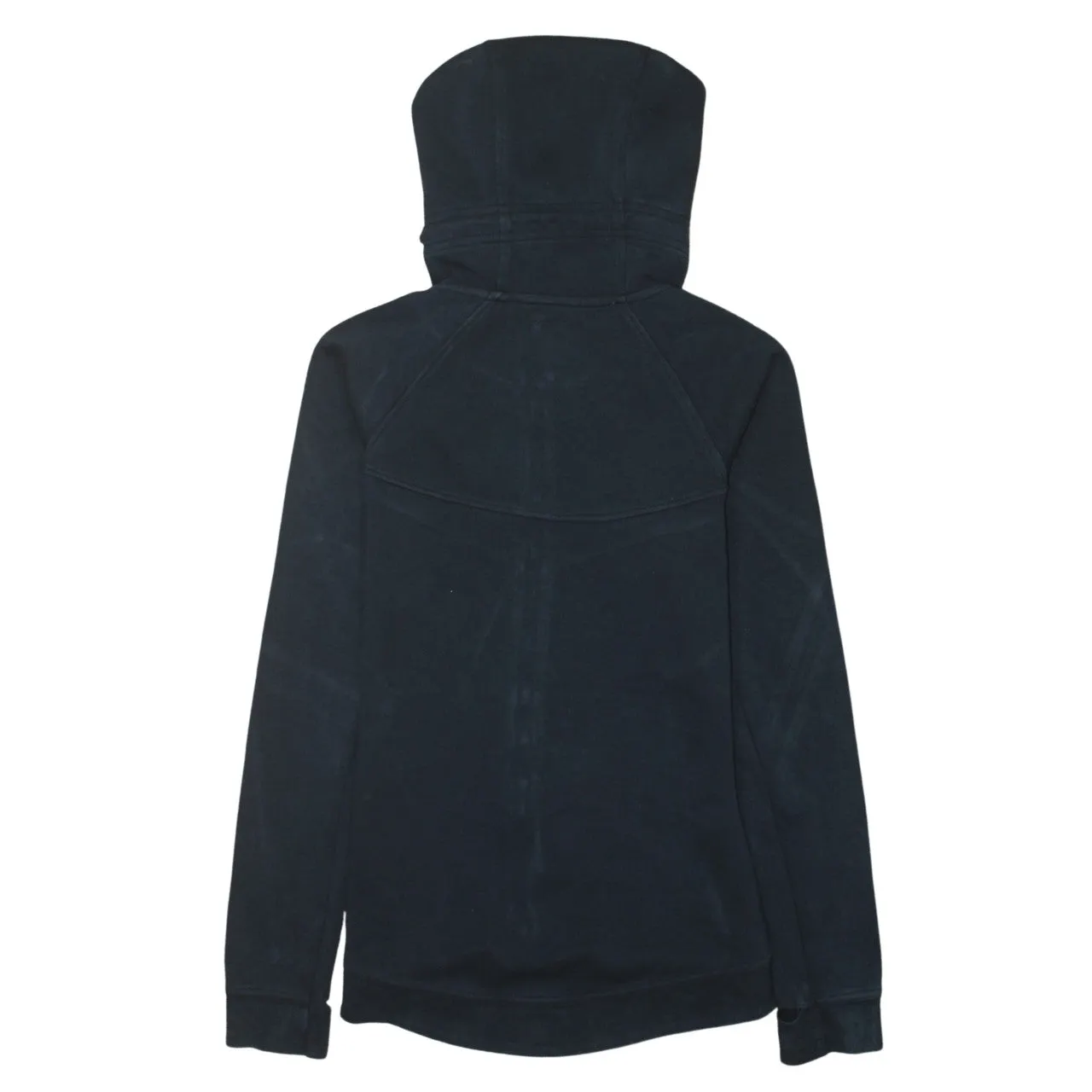 Nike Black Full Zip Hoodie Women’s Small Embroidered Chest Logo Panelled Fleece Jacket sold by Vintage Club product image thumbnail 2
