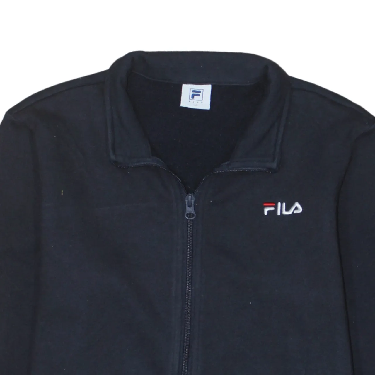 Fila Black Full Zip Sweatshirt Women’s XLarge Embroidered Chest Logo Pockets Track Top sold by Vintage Club product image thumbnail 3