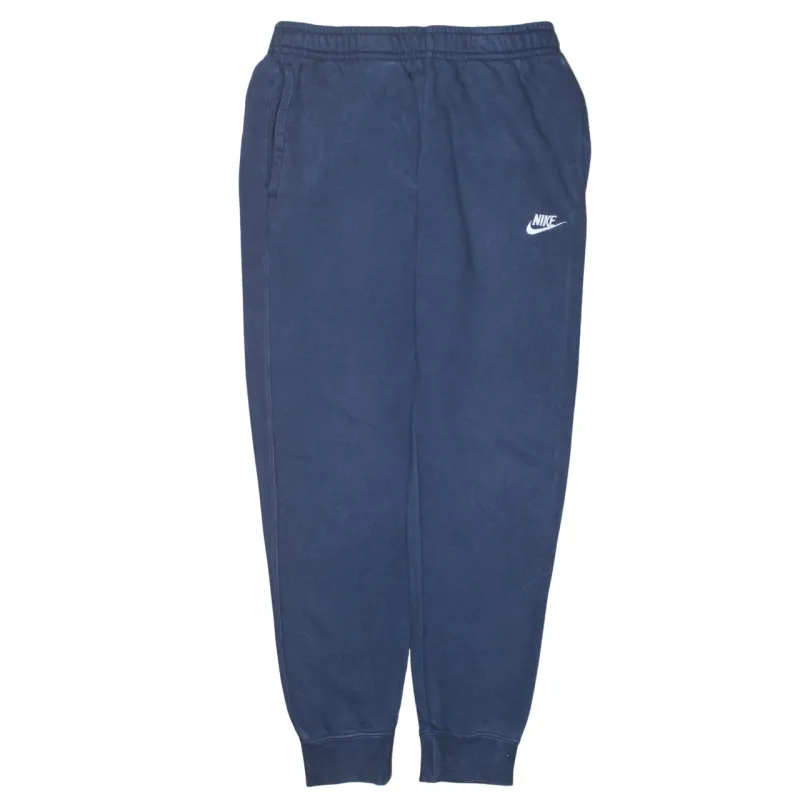 Nike Navy Blue Joggers Sweatpants Men's Small Embroidered Swoosh Elastic Cuffs Pockets sold by Vintage Club
