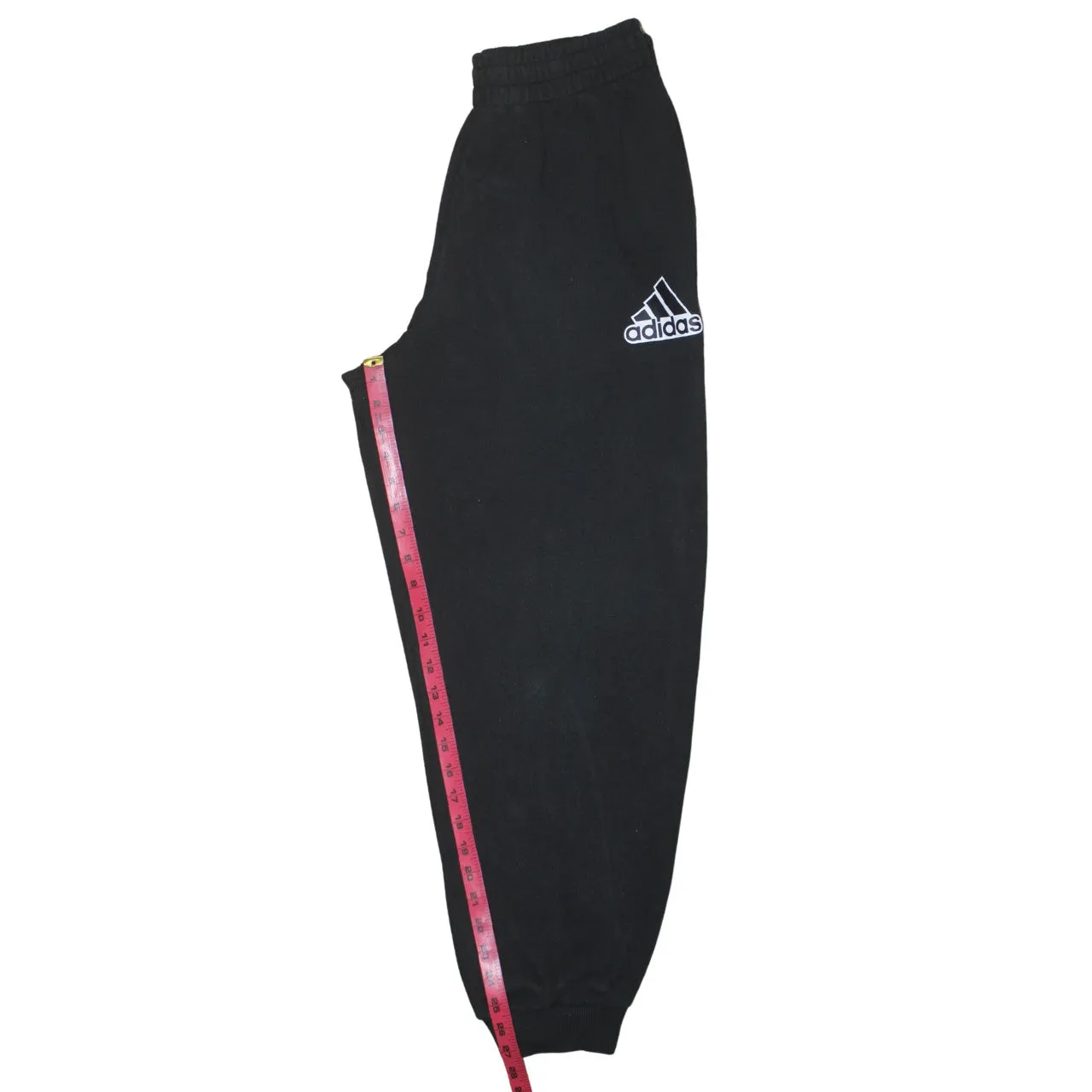Adidas Black Joggers Womens Medium Elasticated Cuffs Printed Logo Sweatpants Loungewear sold by Vintage Club product image thumbnail 5