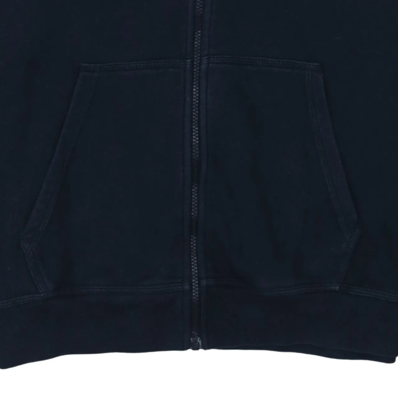 Nike Black Full Zip Hoodie Men's XXLarge Embroidered Swoosh Split Pocket Fleece Sweatshirt sold by Vintage Club product image thumbnail 4