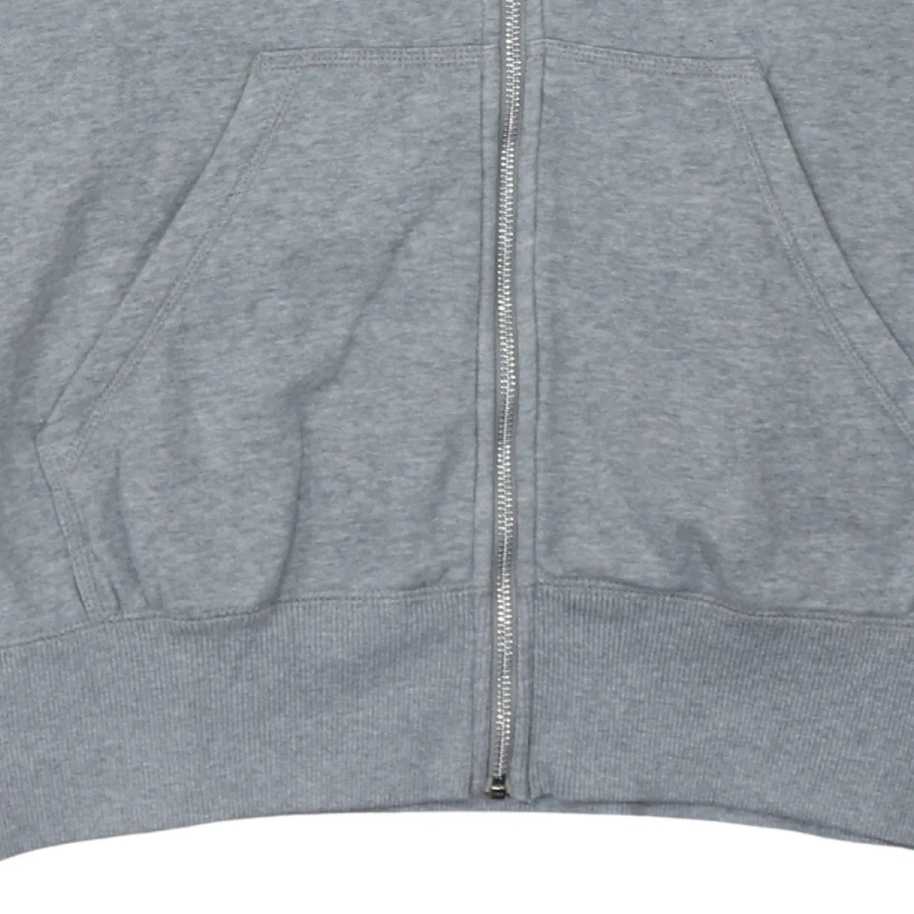 Nike Grey Full Zip Hoodie Men’s XXLarge Embroidered Swoosh Split Pocket Fleece Sweatshirt sold by Vintage Club product image thumbnail 4