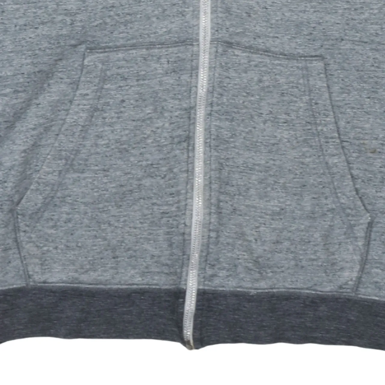 Nike Grey Full Zip Hoodie Men's Medium Embroidered Chest Logo Split Pocket Sweatshirt sold by Vintage Club product image thumbnail 4