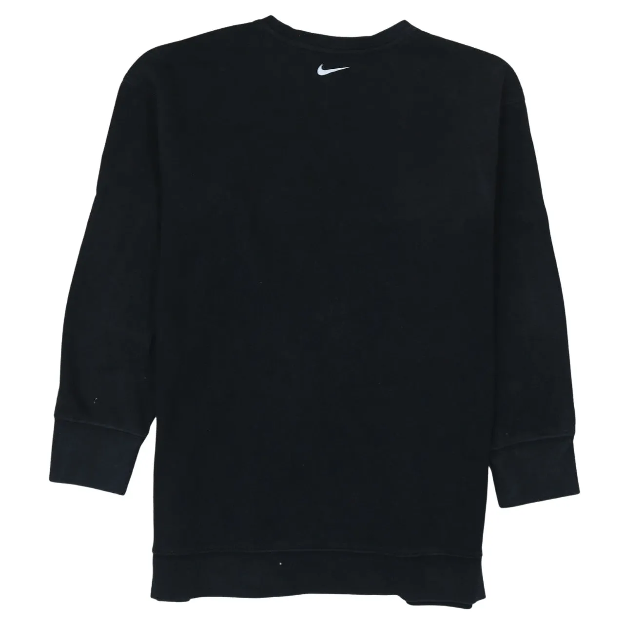 Nike Black Sweatshirt Women's Large Embroidered Triple Swoosh Logo Crewneck Pullover Top sold by Vintage Club product image thumbnail 2