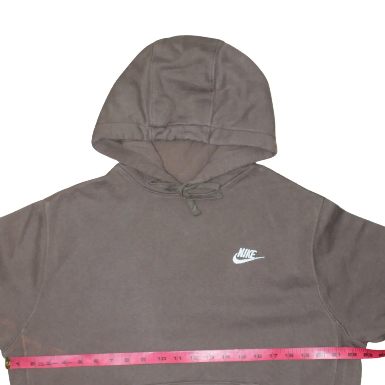 Nike Brown Hoodie Men's Medium Embroidered Swoosh Logo Front Pocket Pullover Sweatshirt sold by Vintage Club product image thumbnail 5