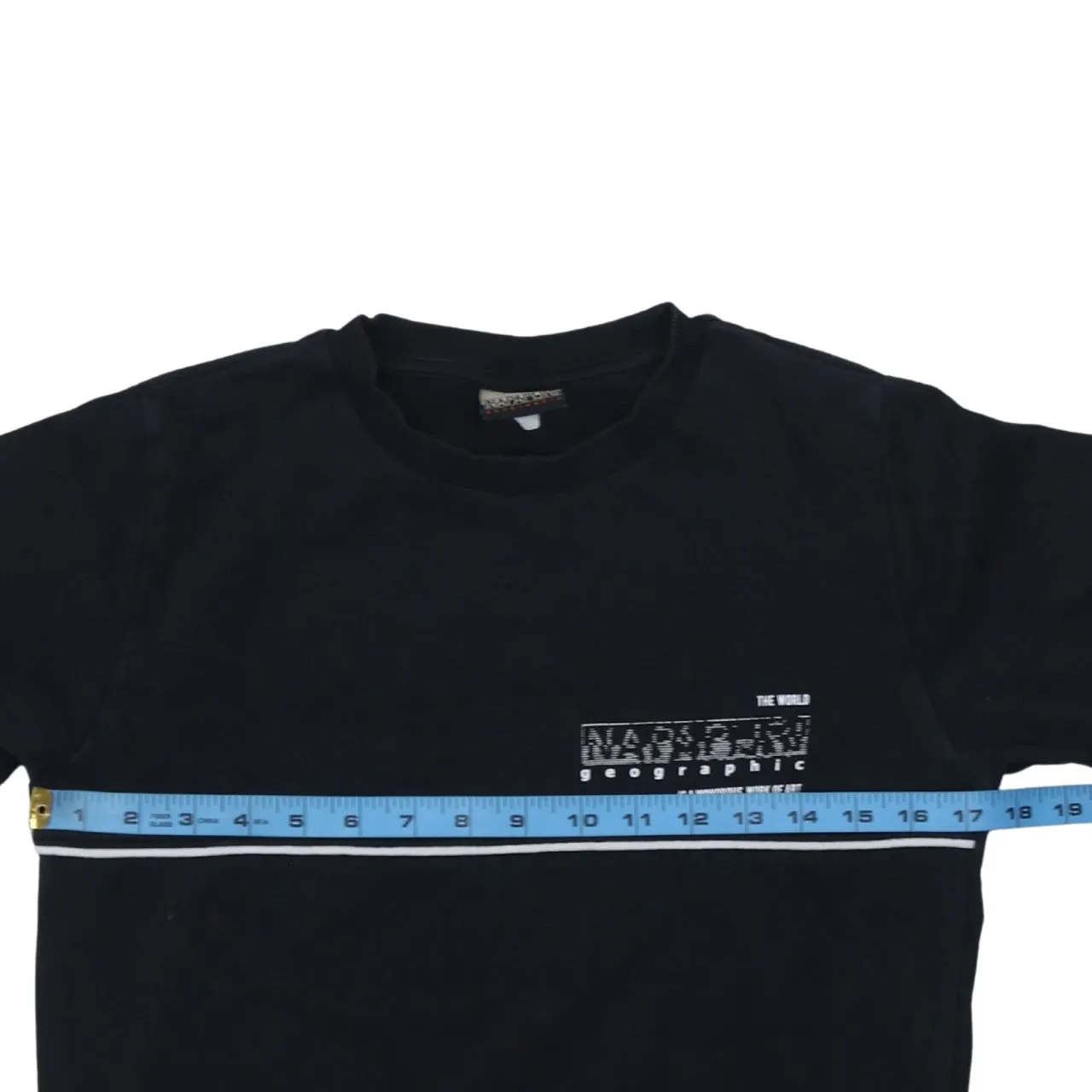 Napapijri Black Sweatshirt Women's XSmall Contrast Piping Printed Chest Logo Pullover Top sold by Vintage Club product image thumbnail 5