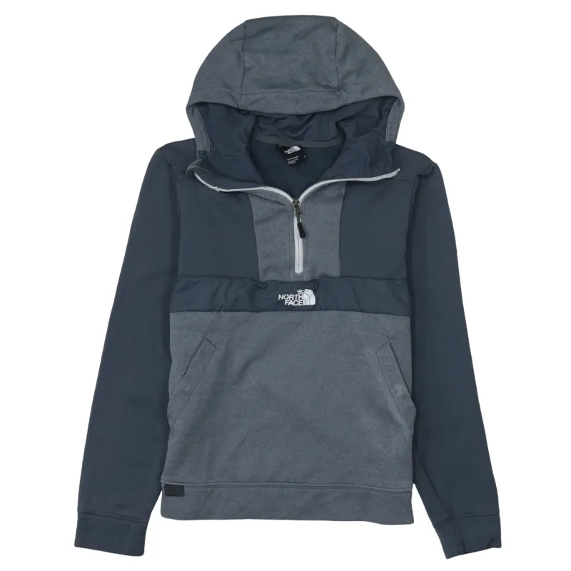 The North Face Grey Half Zip Hoodie Men's Small Embroidered Logo Front Pocket Pullover Sweatshirt sold by Vintage Club