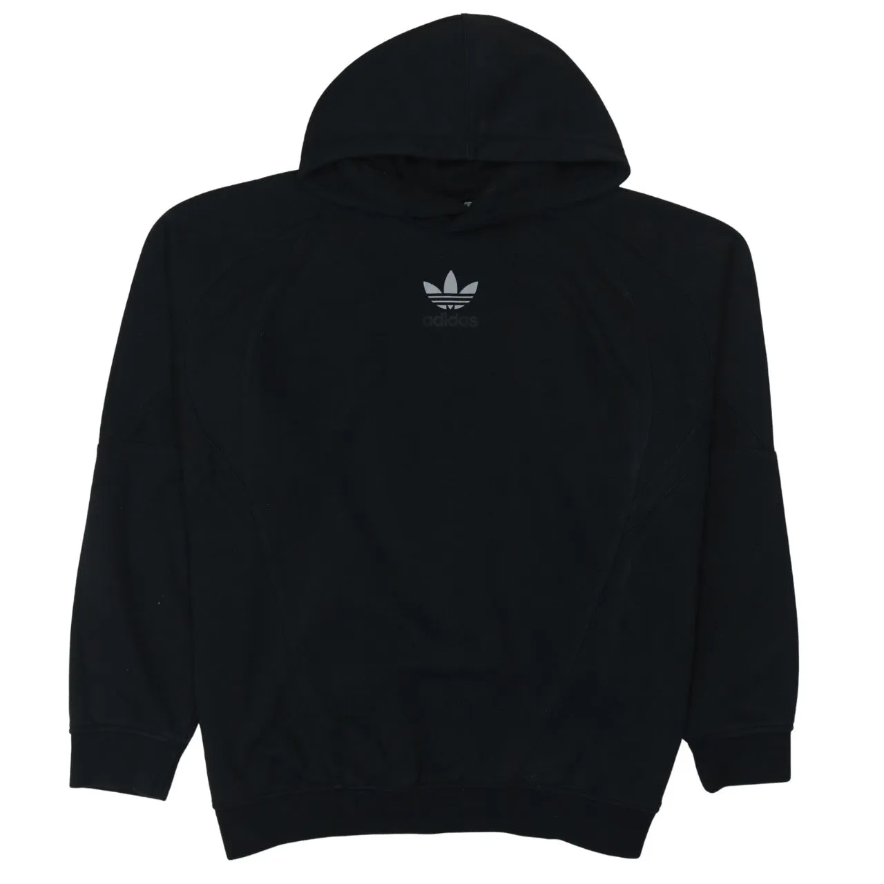 Adidas Black Hoodie Men's Medium Trefoil Logo Minimalist Pullover Hooded Sweatshirt sold by Vintage Club