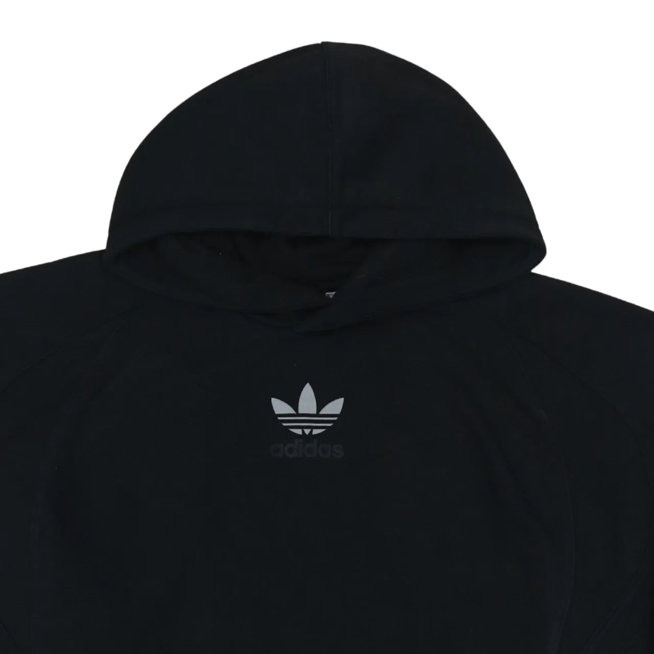Adidas Black Hoodie Men's Medium Trefoil Logo Minimalist Pullover Hooded Sweatshirt sold by Vintage Club product image thumbnail 3