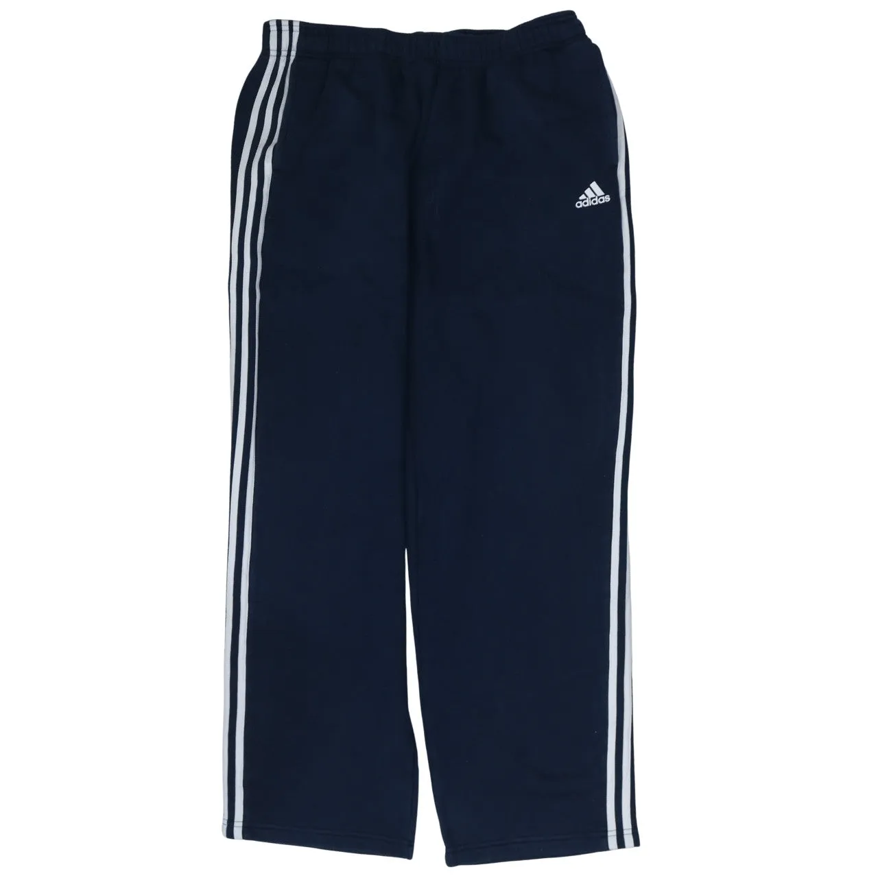 Adidas Navy Blue Joggers Men's XLarge Three Stripe Sides Embroidered Logo Track Pants sold by Vintage Club