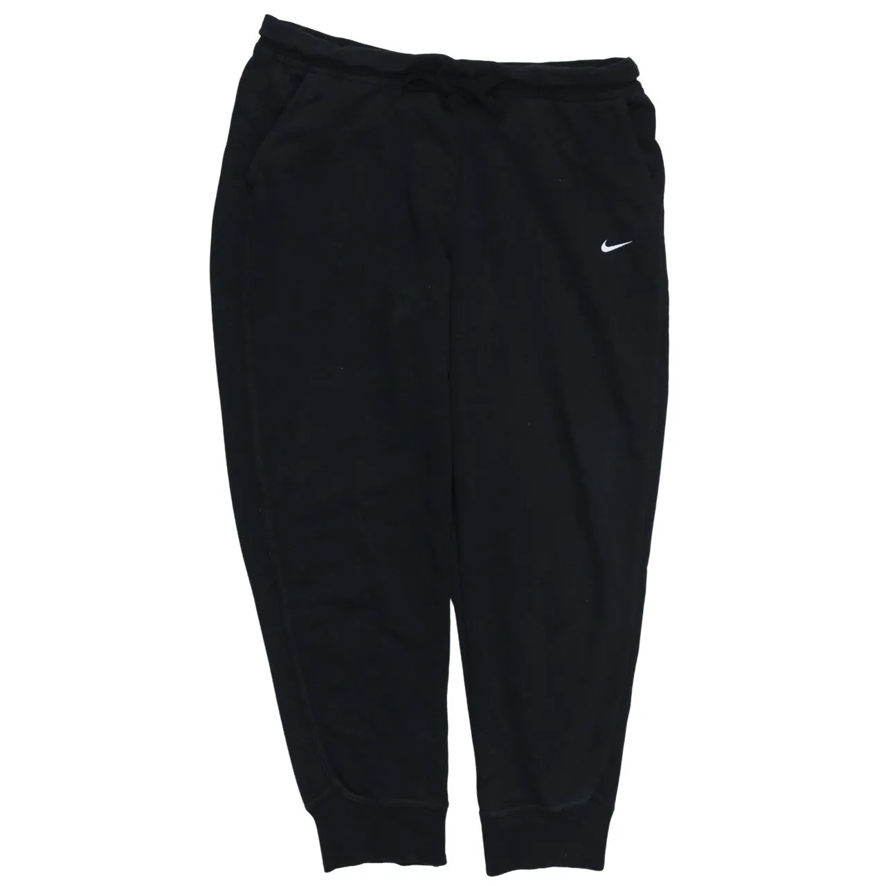Nike Black Joggers Sweatpants Men's Large Embroidered Swoosh Cuffed Hem Drawstring Waist sold by Vintage Club