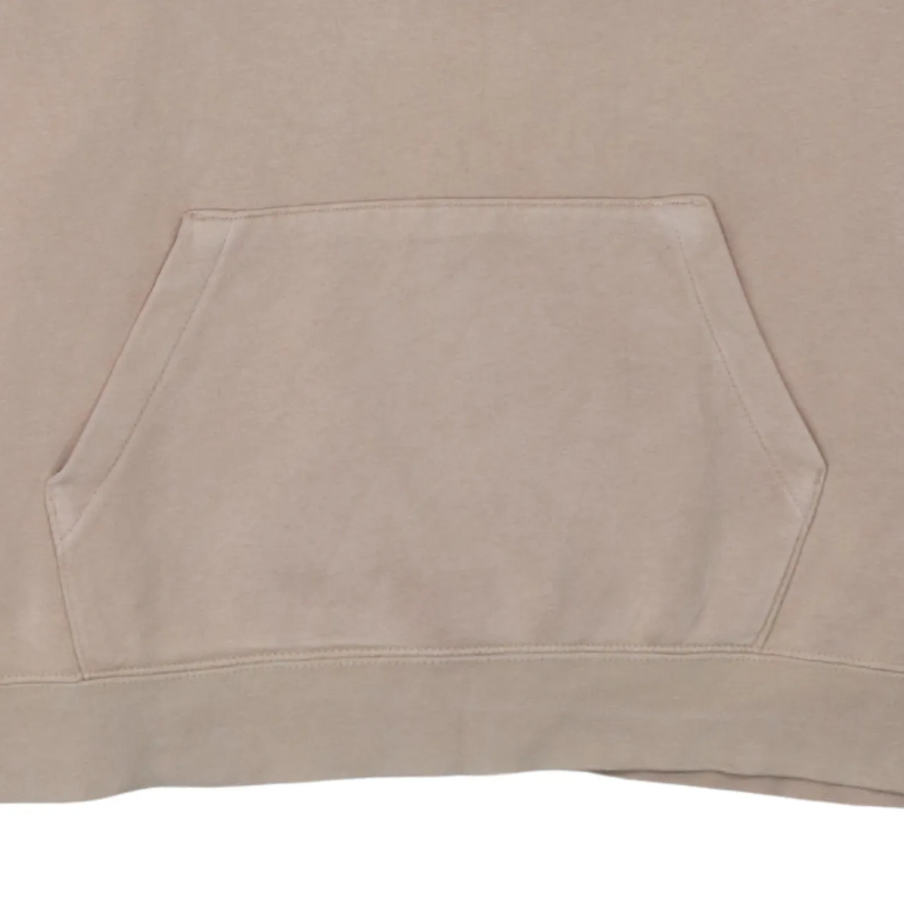 Nike Beige Pink Hoodie Women’s Medium Printed Swoosh Logo Front Pocket Pullover Sweatshirt sold by Vintage Club product image thumbnail 4