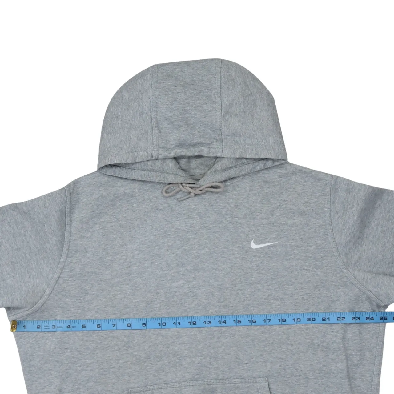 Nike Grey Hoodie Women’s XLarge Embroidered Swoosh Drawstring Hood Front Pocket Sweatshirt sold by Vintage Club product image thumbnail 5