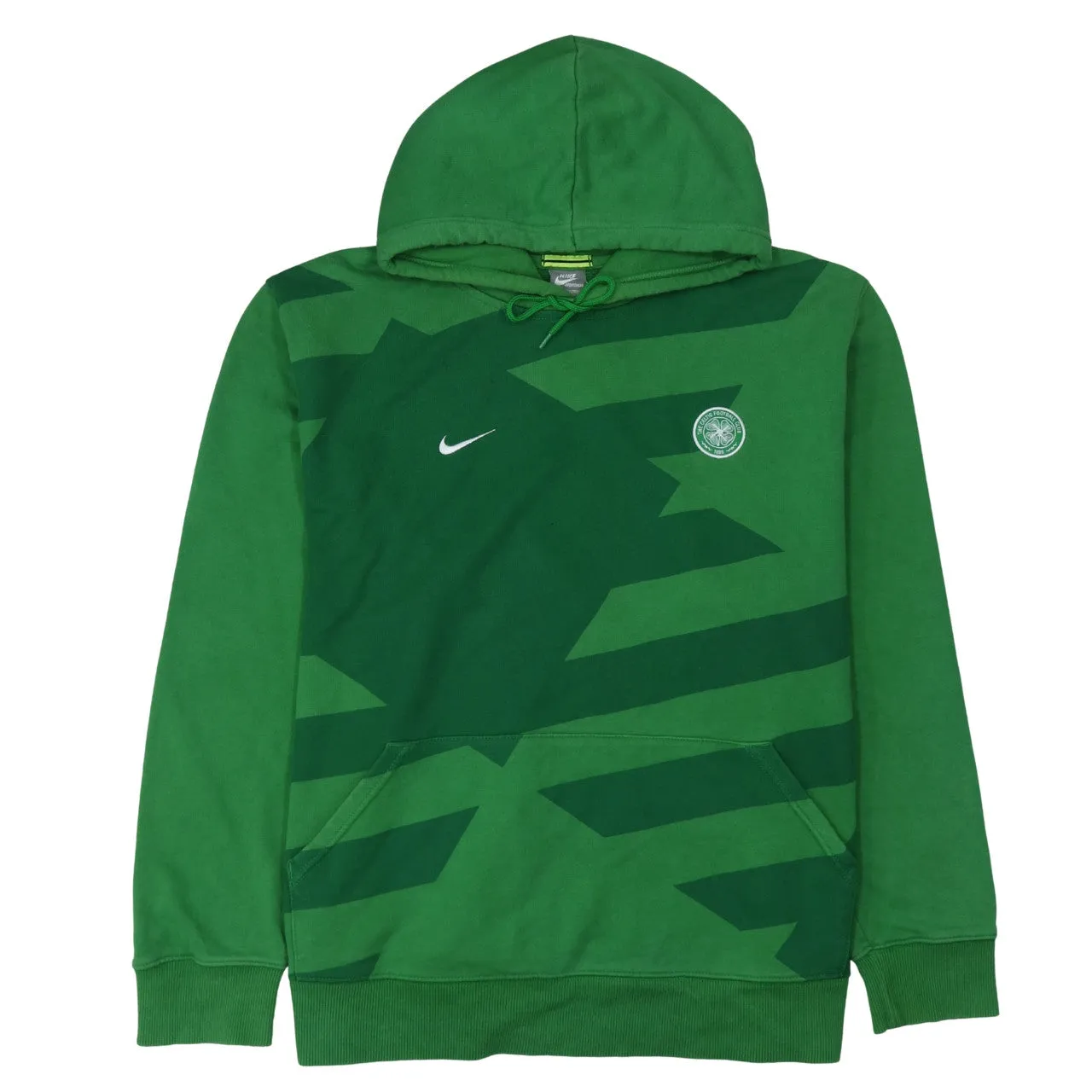 Nike Green Celtic FC Hoodie Women’s XXLarge Printed Crest Pullover Football Sweatshirt sold by Vintage Club