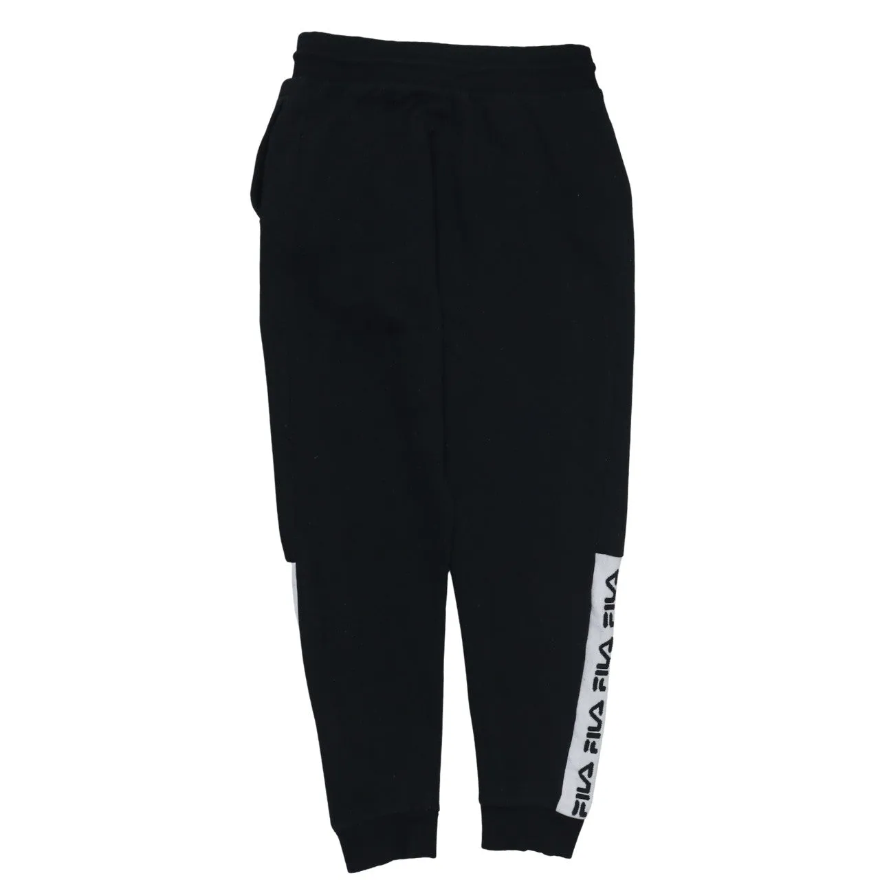 Fila Black Joggers Sweatpants Men's Medium Printed Logo Side Stripe Cuffed Bottoms sold by Vintage Club product image thumbnail 2