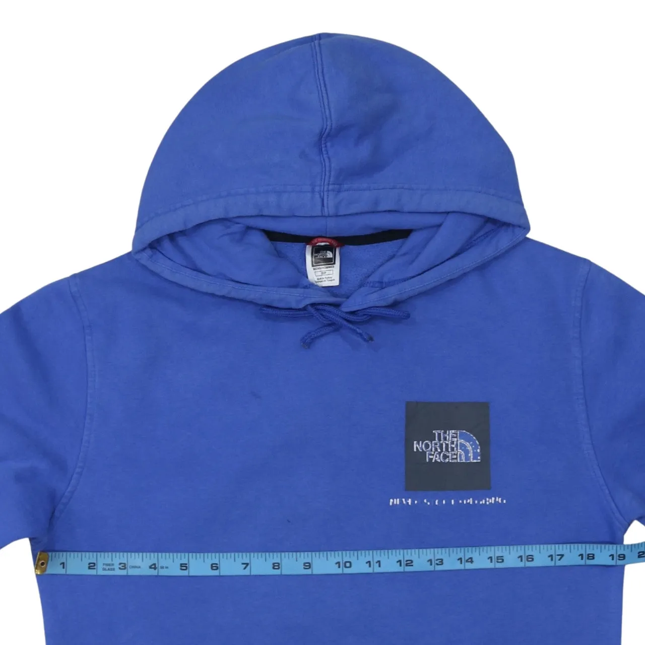 The North Face Blue Hoodie Men's Small Embroidered Logo Front Pocket Pullover Sweatshirt sold by Vintage Club product image thumbnail 5