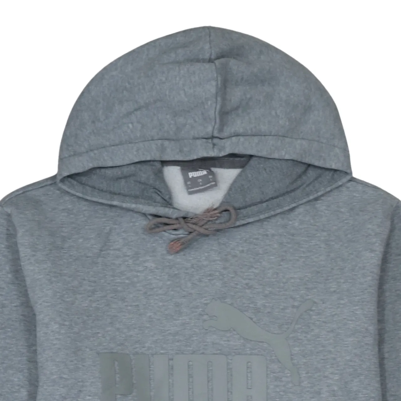 Puma Grey Hoodie Men's Large Printed Chest Logo Drawstring Hood Front Pocket Sweatshirt sold by Vintage Club product image thumbnail 3