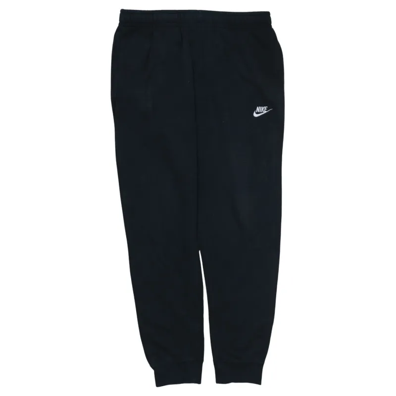 Nike Black Joggers Men's Medium Embroidered Swoosh Elastic Waist Cuffed Sweatpants sold by Vintage Club
