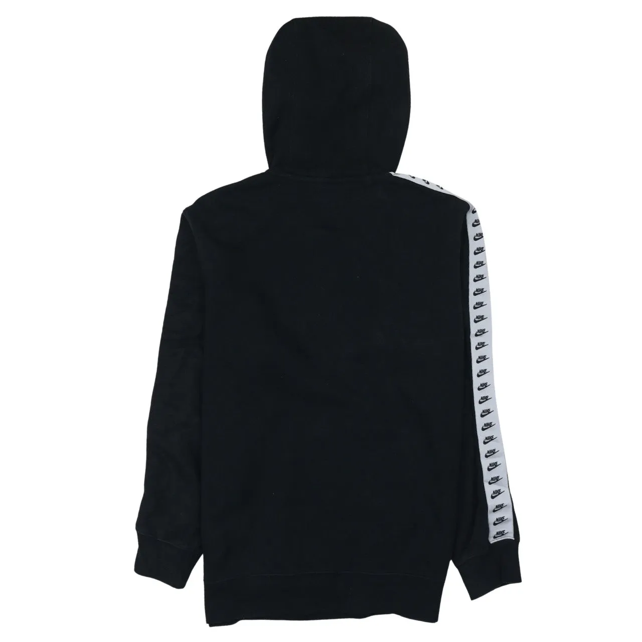 Nike Black Hoodie Men's Small Embroidered Chest Logo Branded Tape Sleeve Pullover Sweatshirt sold by Vintage Club product image thumbnail 2