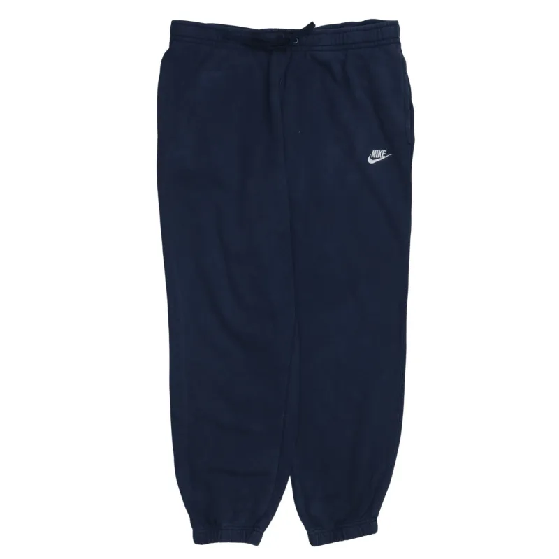 Nike Navy Blue Joggers Men’s XLarge Embroidered Swoosh Elasticated Cuffs Fleece Sweatpants sold by Vintage Club
