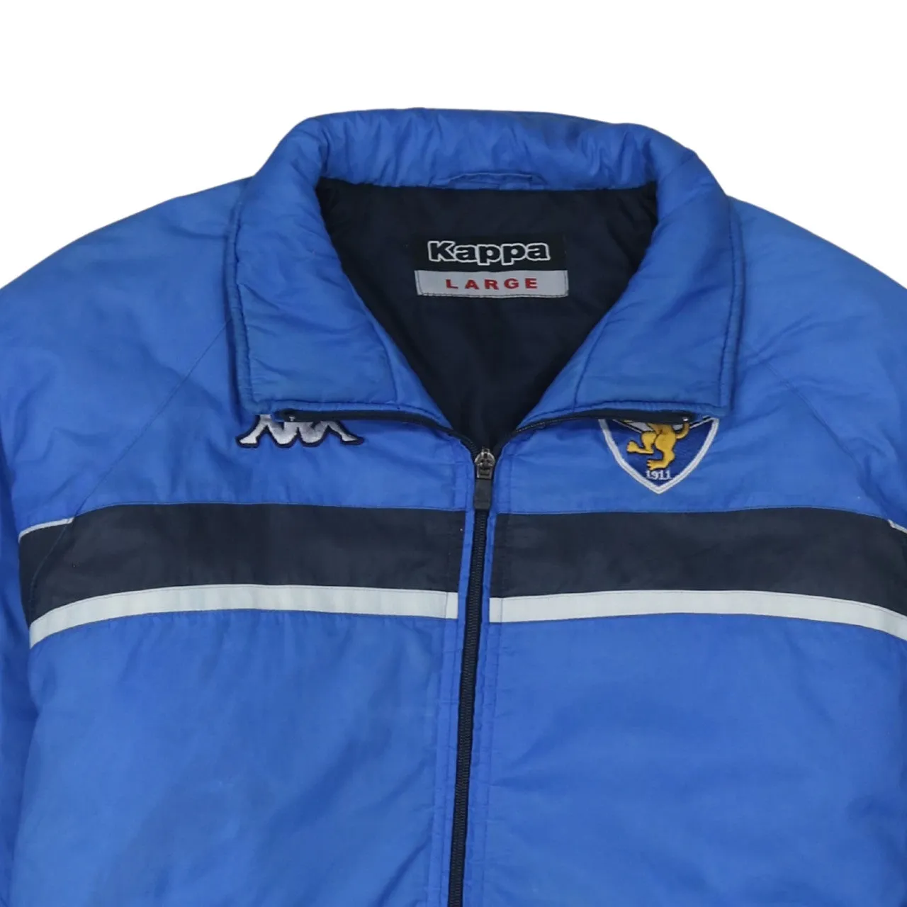 Kappa Blue Windbreaker Jacket Men's Large Embroidered Logo Zip Pockets Track Top sold by Vintage Club product image thumbnail 3