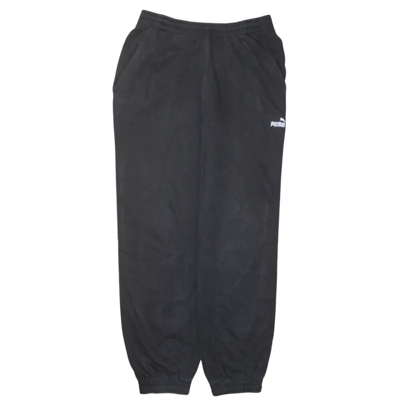 Puma Black Joggers Men’s Medium Embroidered Logo Elastic Waist Cuffed Sweatpants made by Puma