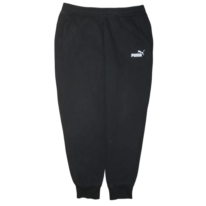 Puma Black Joggers Men’s XLarge Elastic Waist Cuffed Hem Printed Logo Sweatpants sold by Vintage Club