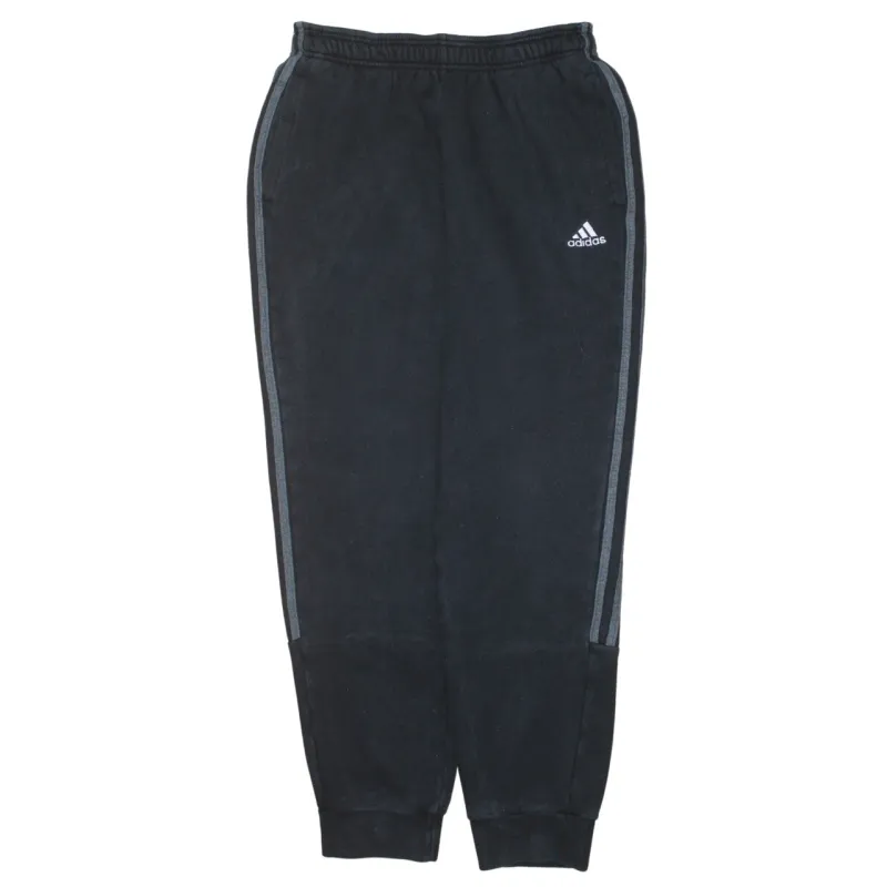 Adidas Black Joggers Men’s Medium Embroidered Logo Side Stripe Elastic Waist Sweatpants sold by Vintage Club
