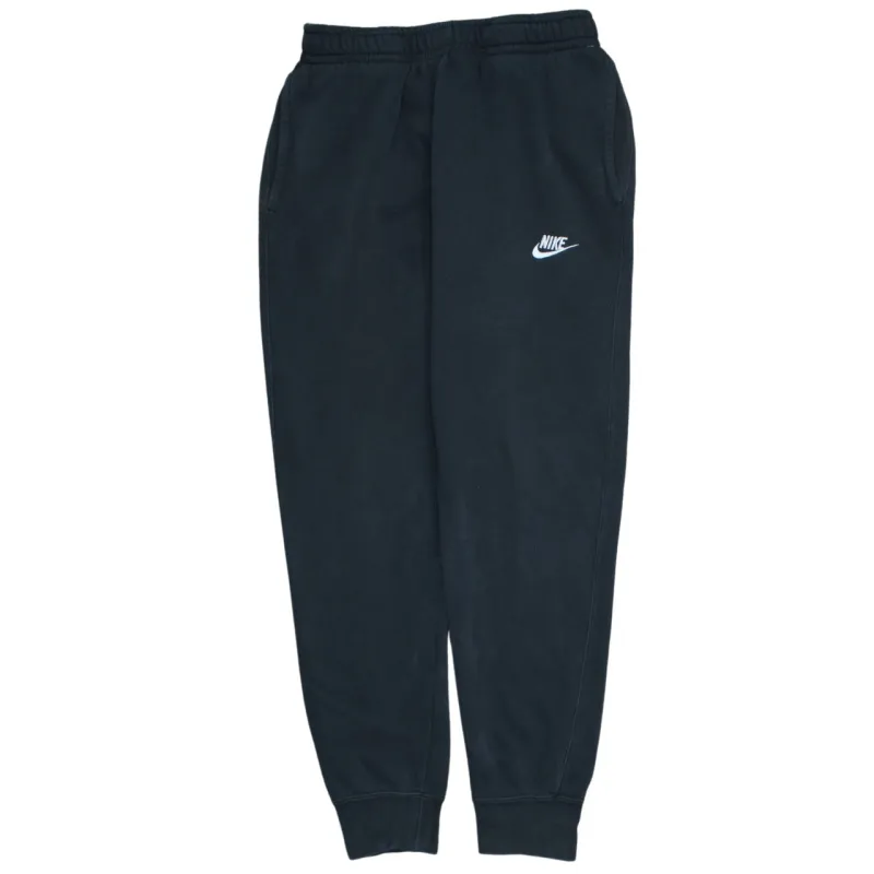 Nike Black Joggers Men’s Small Embroidered Swoosh Logo Elastic Waist Cuffed Sweatpants sold by Vintage Club