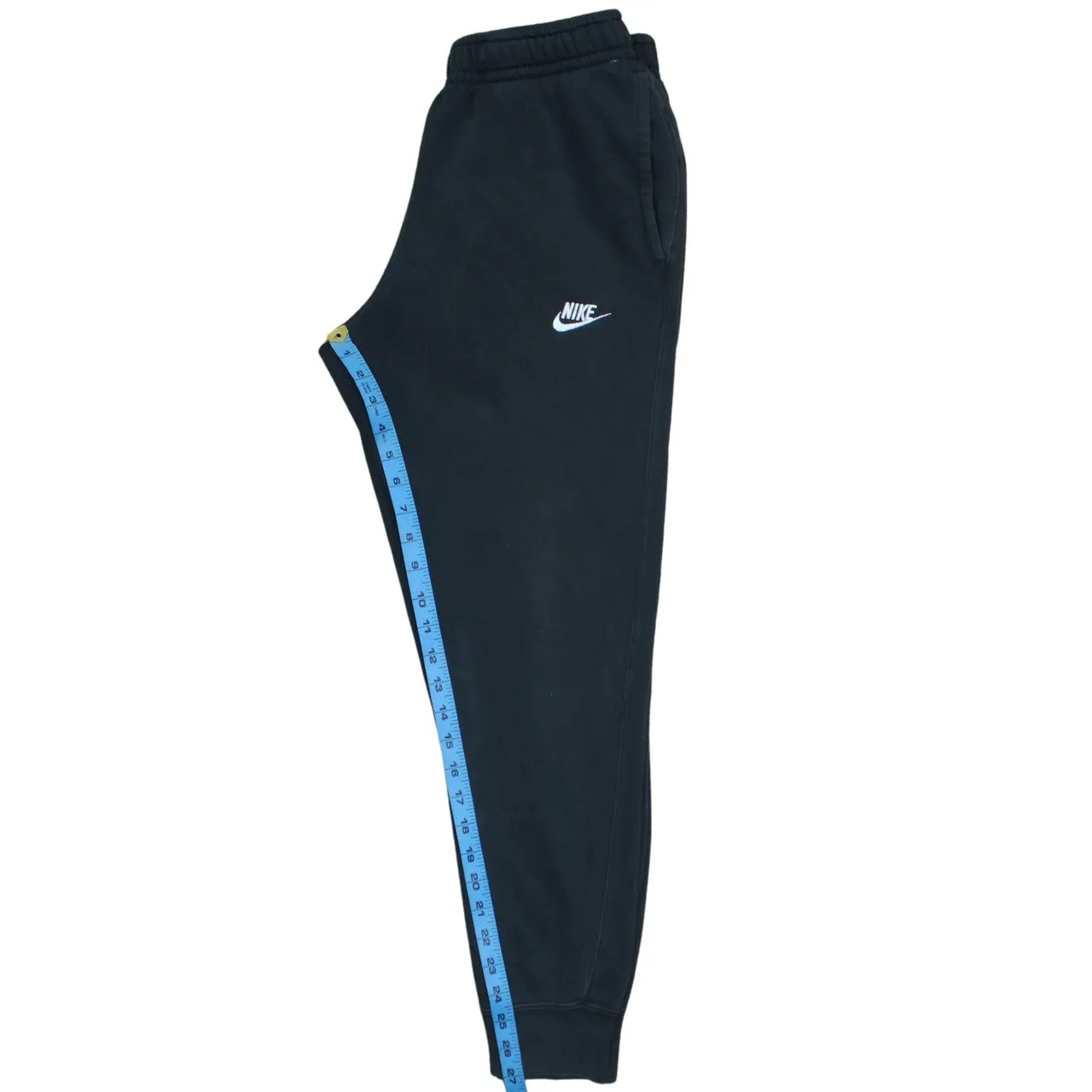 Nike Black Joggers Men’s Small Embroidered Swoosh Logo Elastic Waist Cuffed Sweatpants sold by Vintage Club product image thumbnail 5