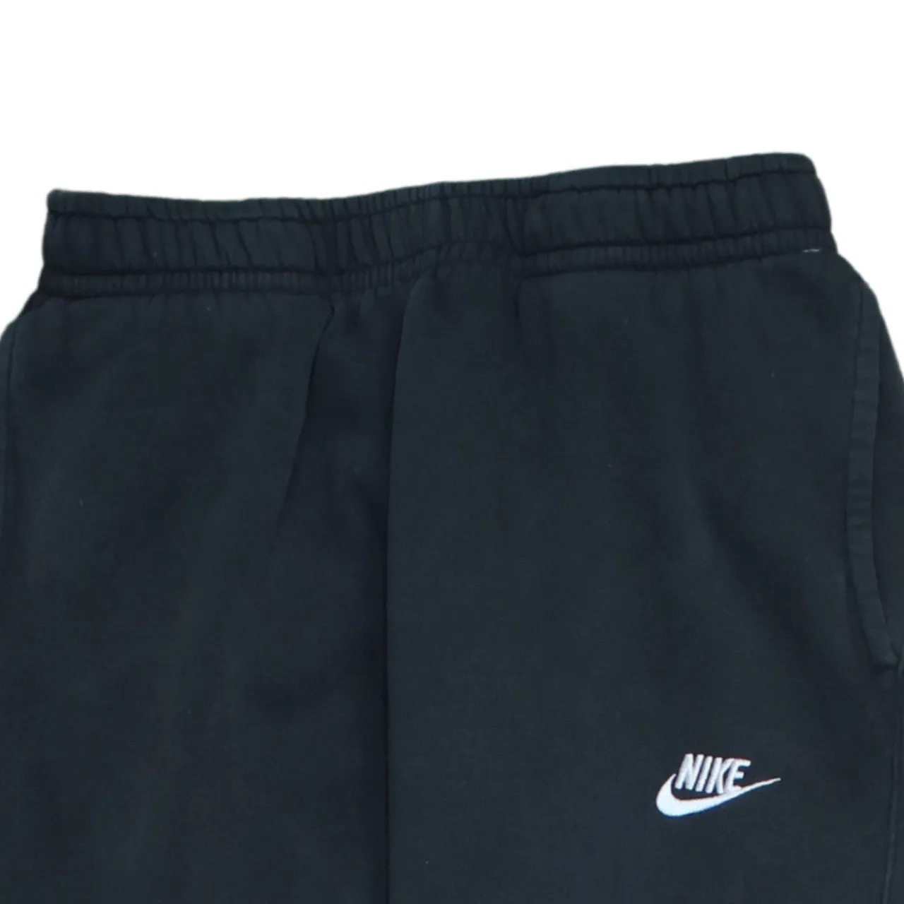 Nike Black Joggers Men’s Small Embroidered Swoosh Logo Elastic Waist Cuffed Sweatpants sold by Vintage Club product image thumbnail 3