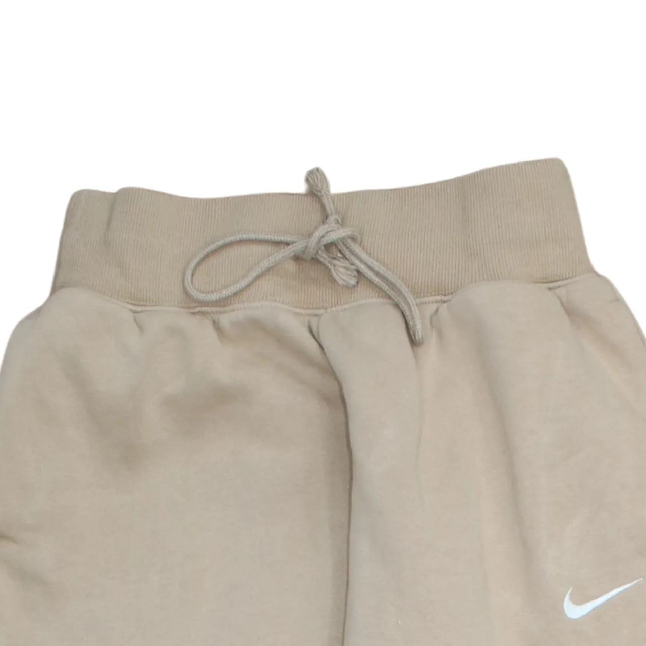 Nike Beige Cream Joggers Men’s Small Embroidered Swoosh Elasticated Cuffs Fleece Sweatpants sold by Vintage Club product image thumbnail 3