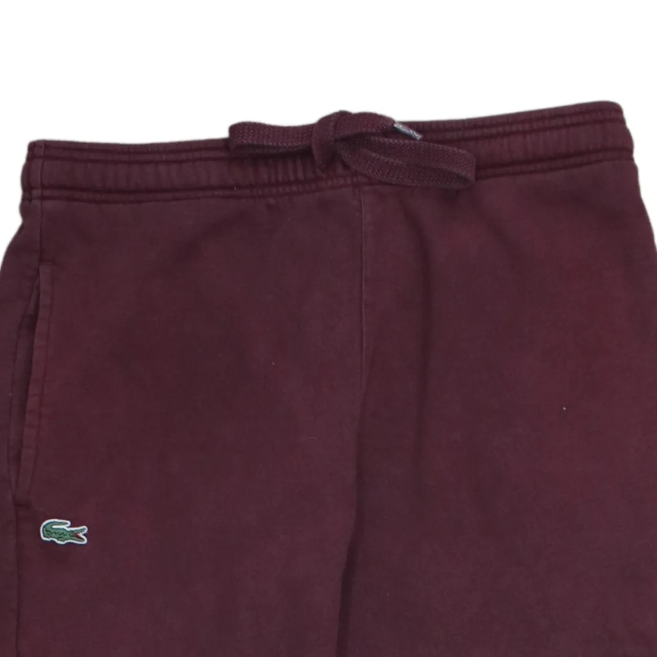 Lacoste Burgundy Red Joggers Men’s Medium Embroidered Croc Logo Elastic Cuff Sweatpants sold by Vintage Club product image thumbnail 3