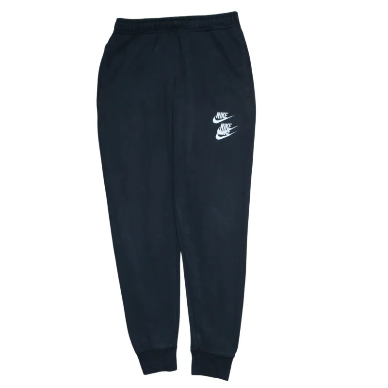 Nike Black Joggers Sweatpants Men's Small Triple Swoosh Printed Logo Cuffed Legs Loungewear sold by Vintage Club