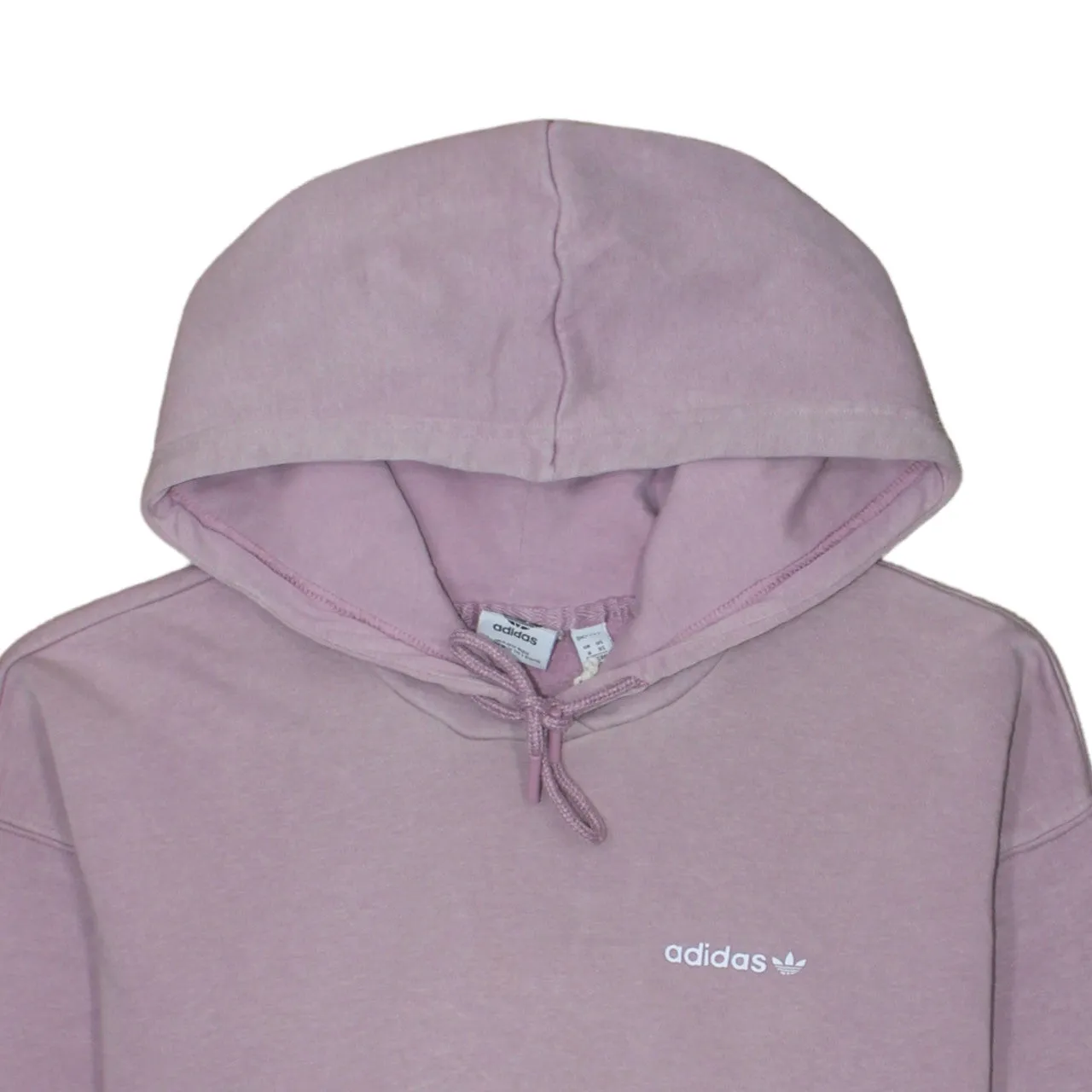 Adidas Mauve Pink Hoodie Women’s XSmall Printed Logo Front Pocket Pullover Sweatshirt sold by Vintage Club product image thumbnail 3
