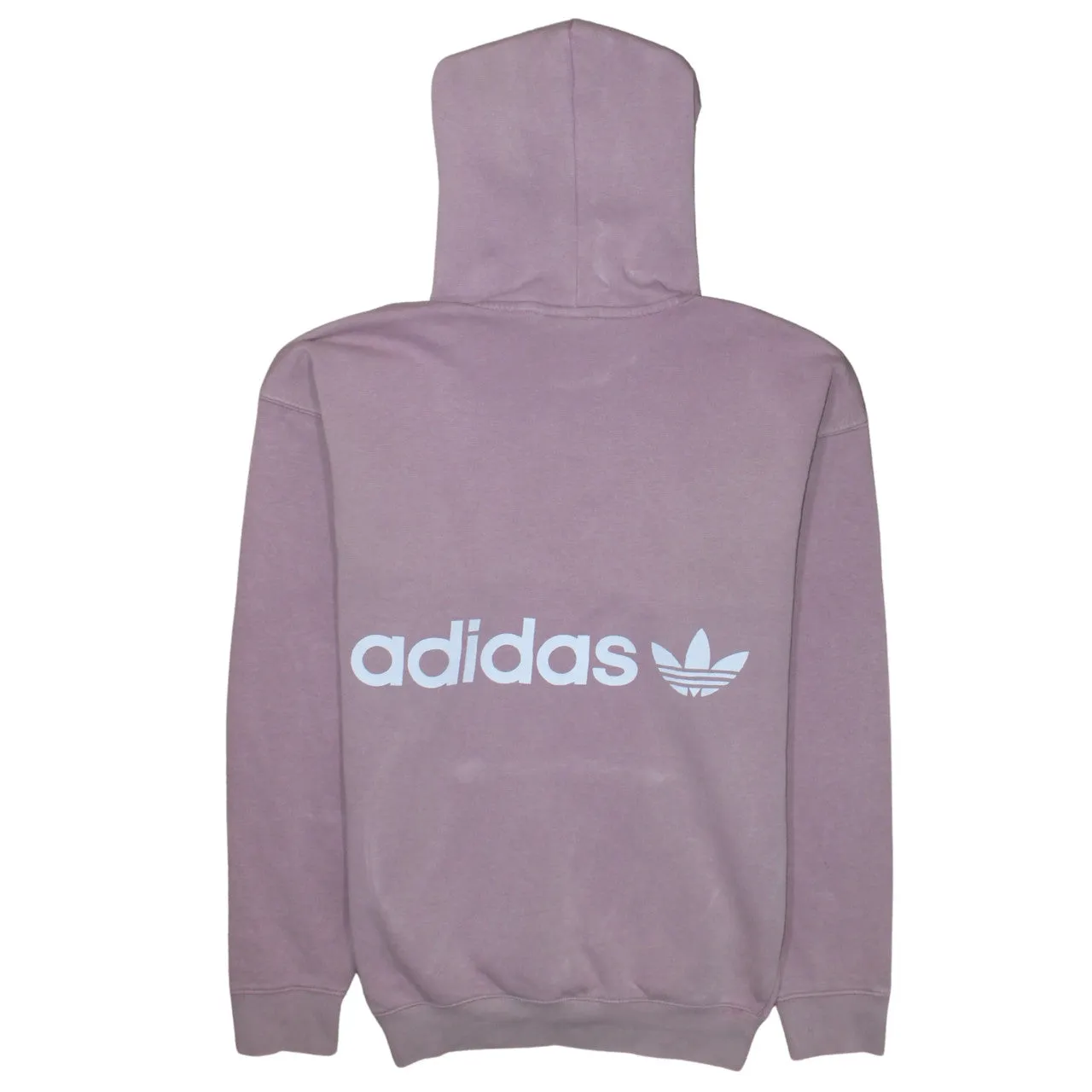 Adidas Mauve Pink Hoodie Women’s XSmall Printed Logo Front Pocket Pullover Sweatshirt sold by Vintage Club product image thumbnail 2