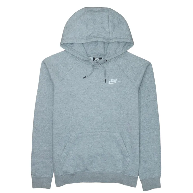 Nike Grey Pullover Hoodie Men’s Small Embroidered Swoosh Drawstring Pocket Sweatshirt sold by Vintage Club